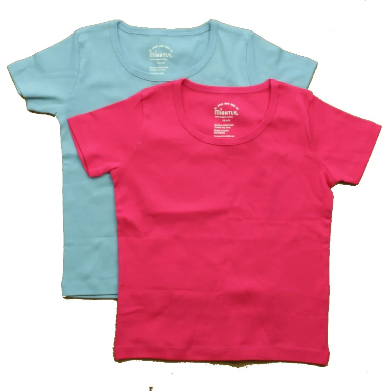 Warm Men's Fleece-Lined TopsMightly Girls Pink | Blue T-Shirt
