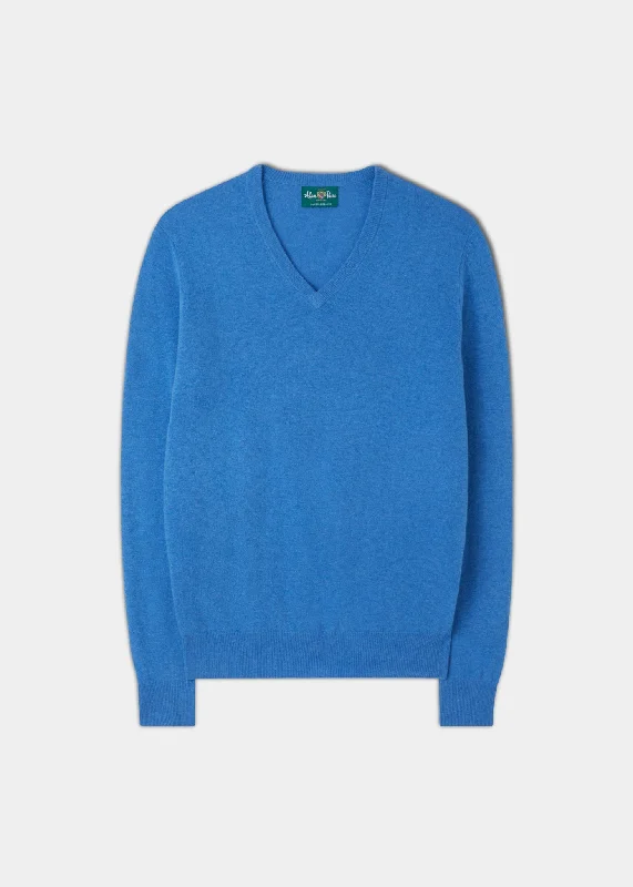 Comfortable Men's JoggersMen's Geelong Lambswool Vee Neck Jumper in Tahiti - Regular Fit Comfortable Men's JoggersMen's Geelong Lambswool Vee Neck Jumper in Tahiti - Regular Fit