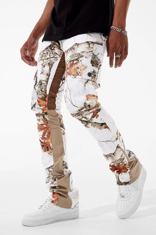 XXXL Men's JeansMartin Stacked - Camo Cargo Denim (Snow Camo)
