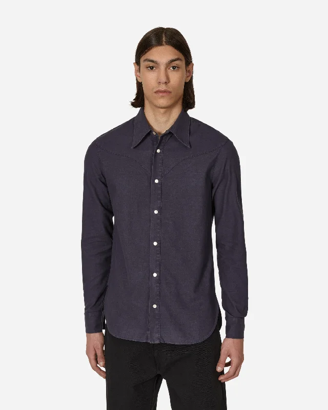 Men's Easy-Care Shirts for Busy LifestylesFitted Western Shirt Blue