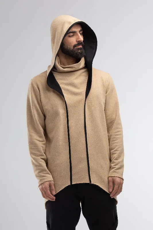 Functional Men's Workout HoodiesMen beige hoodie