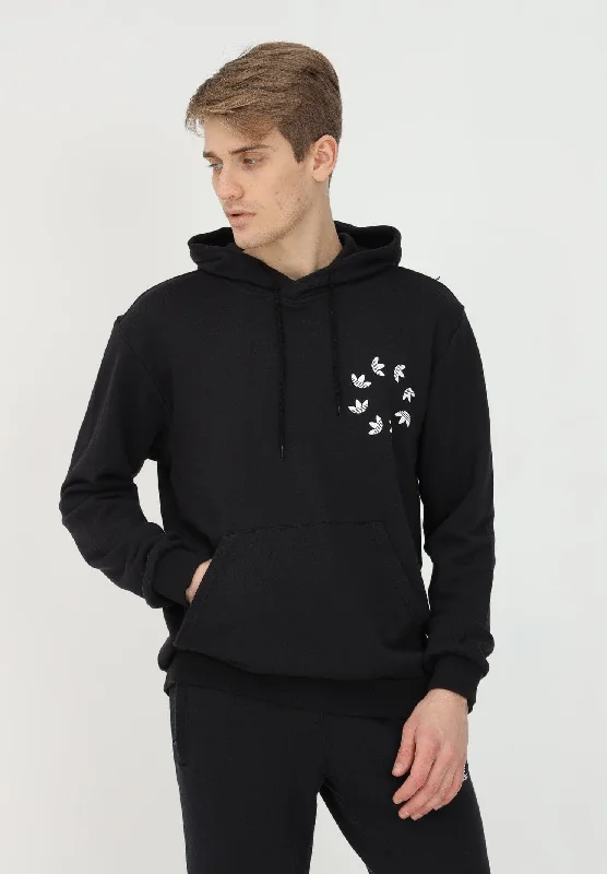 Men's Hoodies with Contrast StitchingBlack men's adicolor spinner hoodie