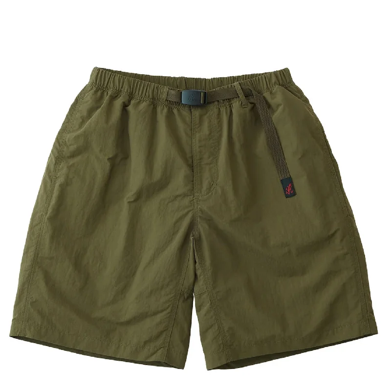 Men's Patterned Pants with PlaidsGramicci Nylon Loose Short Deep Olive