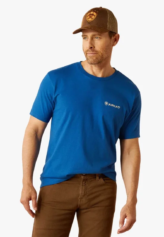 Men's Shirts with Raw-Edge HemlinesAriat Mens Mo Ab Eagle T-Shirt