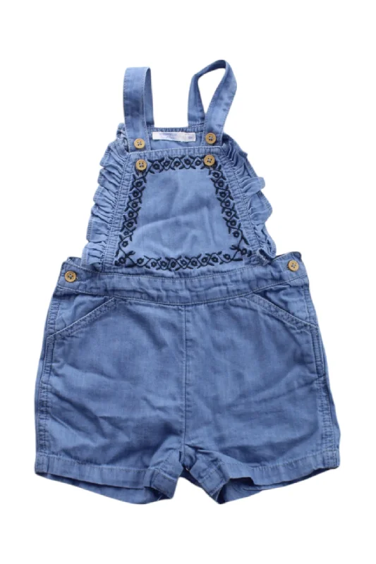 Men's Pants with Contrast Fabric PanelsBout'Chou Denim Overall Shorts 3-6M