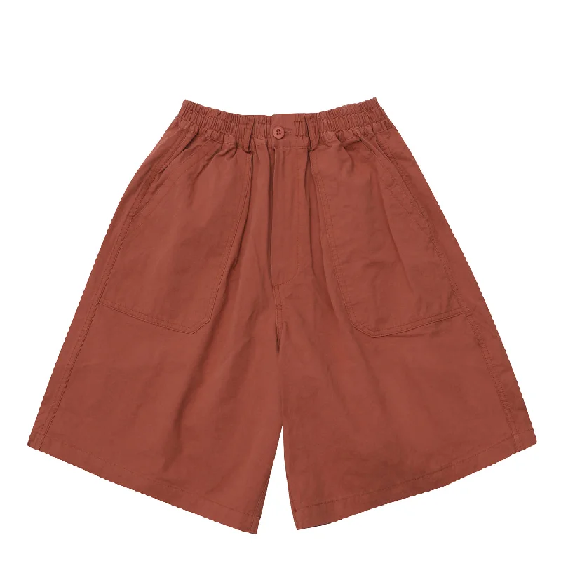 Men's High-Waisted Pants for a Retro StyleKappy One Tuck Wide Fatigue Half Pants Vintage Red Men's High-Waisted Pants for a Retro StyleKappy One Tuck Wide Fatigue Half Pants Vintage Red