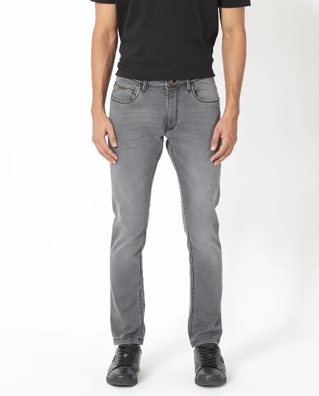 Sustainable Eco-Friendly Men's JeansRare Rabbit Men's Switz Dark Grey Mid Wash Mid-Rise Slim Fit Jeans Sustainable Eco-Friendly Men's JeansRare Rabbit Men's Switz Dark Grey Mid Wash Mid-Rise Slim Fit Jeans
