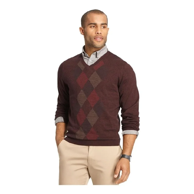 Men's Sweaters with Checkerboard PatternsVan Heusen Mens Feeder-Stripe Diamond V Neck Pullover Sweater Men's Sweaters with Checkerboard PatternsVan Heusen Mens Feeder-Stripe Diamond V Neck Pullover Sweater