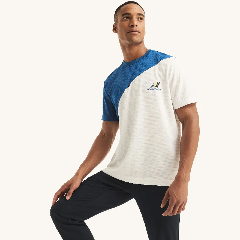 Men's Shirts with Embellished HemlinesNautica Mens Navtech Sustainably Crafted Colorblock T-Shirt Men's Shirts with Embellished HemlinesNautica Mens Navtech Sustainably Crafted Colorblock T-Shirt