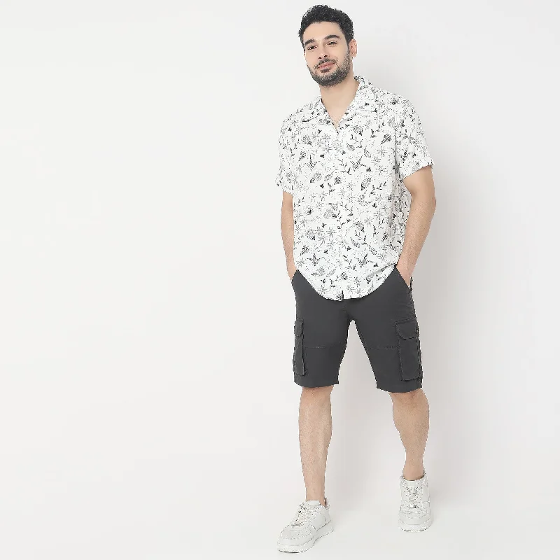 Men's Dressy Button-Down Shirts for Formal OccasionsRetreat Shirts - Regular Fit Printed Shirt Men's Dressy Button-Down Shirts for Formal OccasionsRetreat Shirts - Regular Fit Printed Shirt