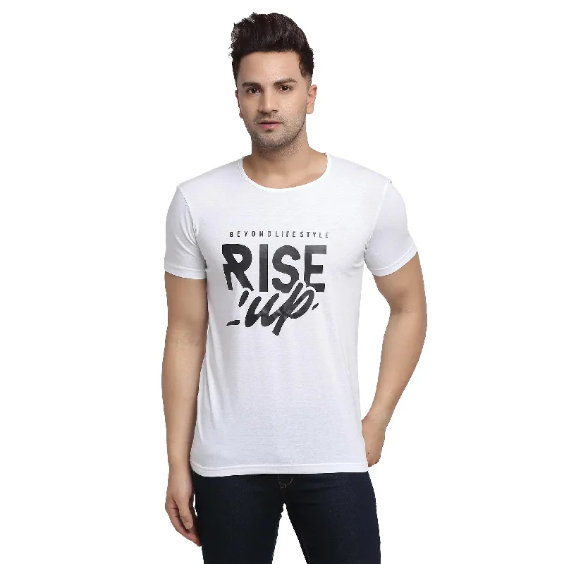 Men's Shirts with Contrast StitchingMack Jonney Regular Fit Round Neck White T-shirt For Men's Men's Shirts with Contrast StitchingMack Jonney Regular Fit Round Neck White T-shirt For Men's