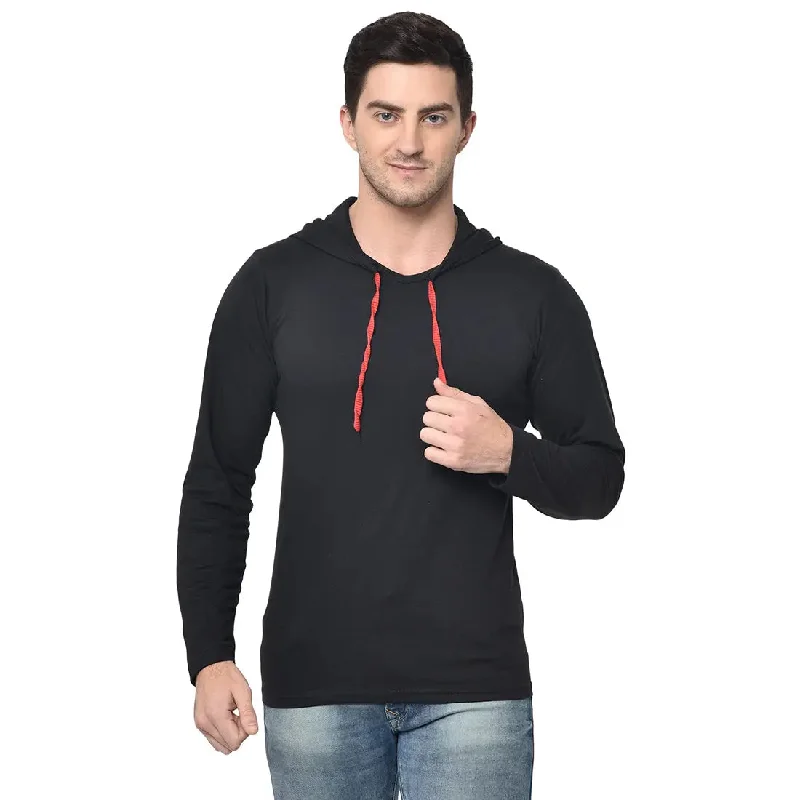 Men's Shirts with Moisture-Wicking FabricMack Jonney Full Sleeve Black T-shirt For Men's