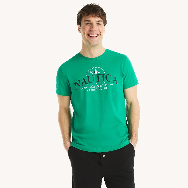 Striped Men's TopsNautica Mens Yacht Club Graphic T-Shirt