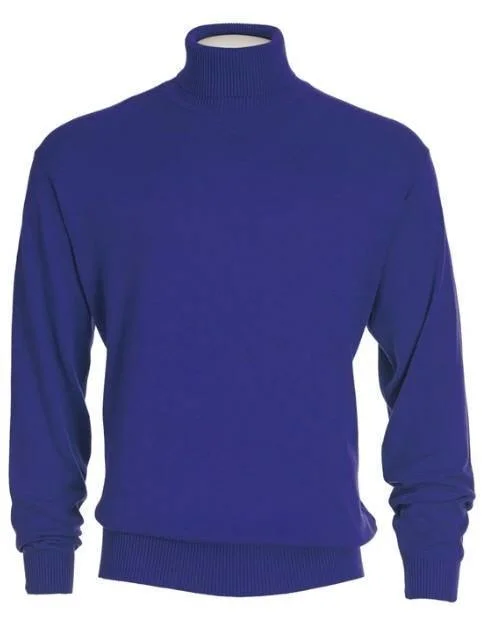 Men's Sweaters with Three-Quarter SleevesMen's Turtleneck Sweater color Royal Blue