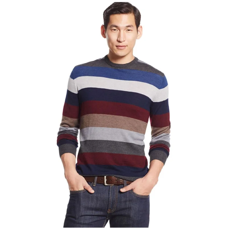 Men's Sweaters with Relaxed FitsClub Room Mens Wool Multi-Striped Pullover Sweater, Multicoloured, XX-Large Men's Sweaters with Relaxed FitsClub Room Mens Wool Multi-Striped Pullover Sweater, Multicoloured, XX-Large