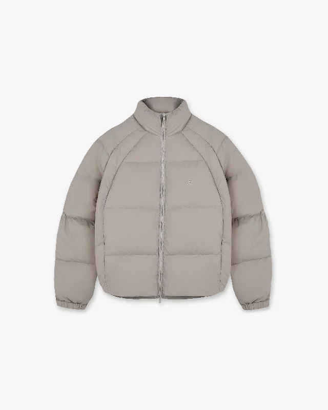 Functional Men's Ski JacketsFunnel Neck Puffer - Dune