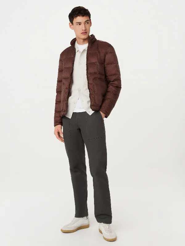 Men's Coats for Snowy WeatherThe Aero Packable Jacket in Deep Brown