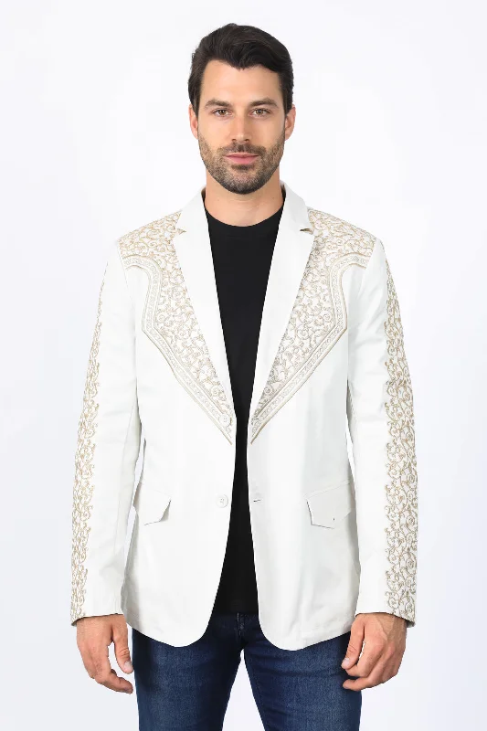 Mens Embroidery Fashion Blazer