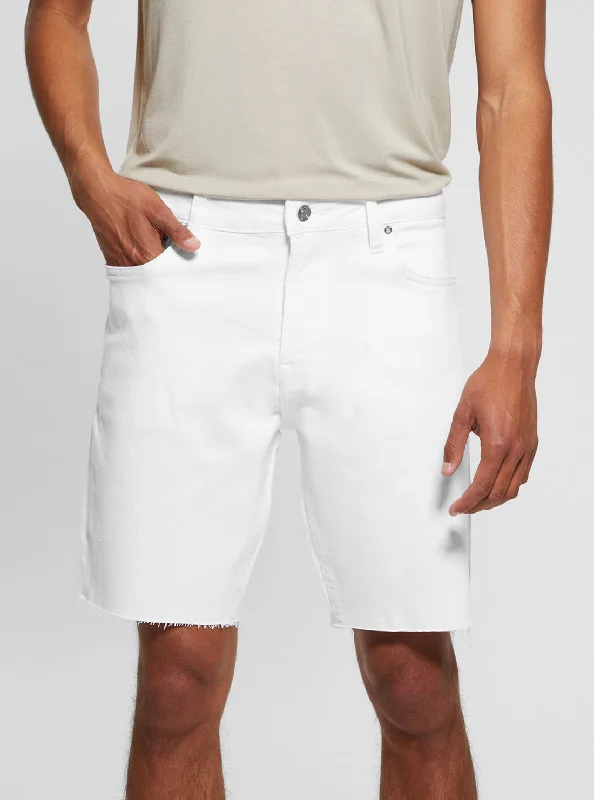 Men's Pants with Back PocketsWhite Wyatt Short