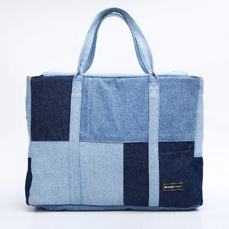 Casual Ripped Men's JeansMulti-Colored Denim Tote Bag