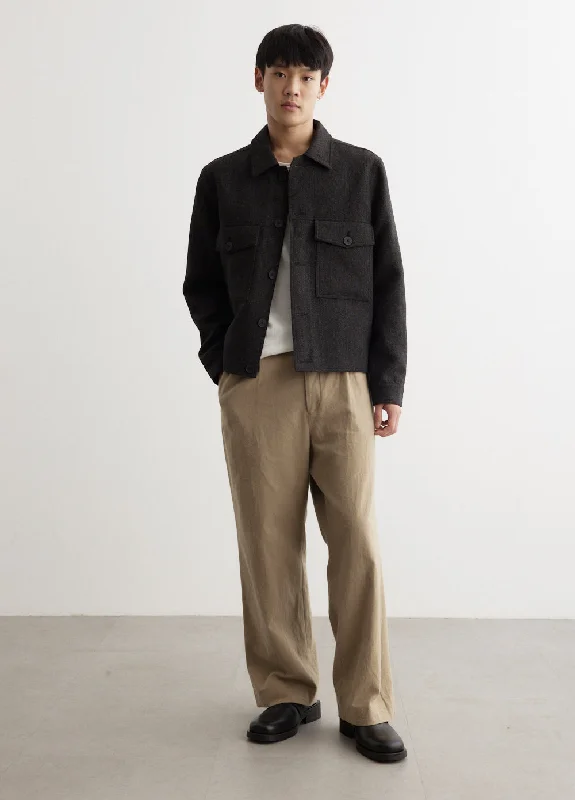 Men's Coats with Flannel LiningStereo Textured Work Jacket