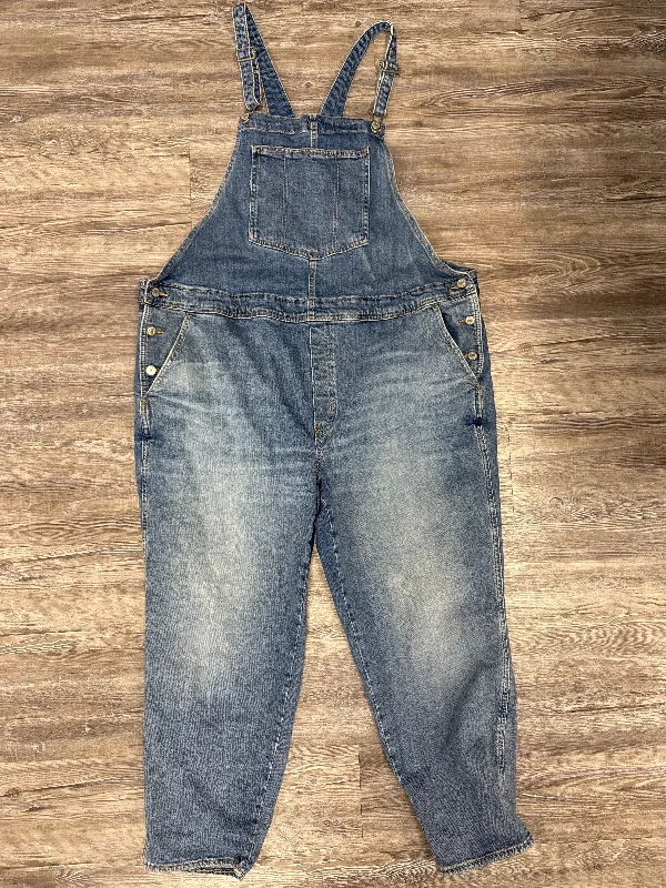 Men's Pants with Stretchable Fabric for FlexibilityOveralls By Old Navy In Blue Denim, Size: 3x