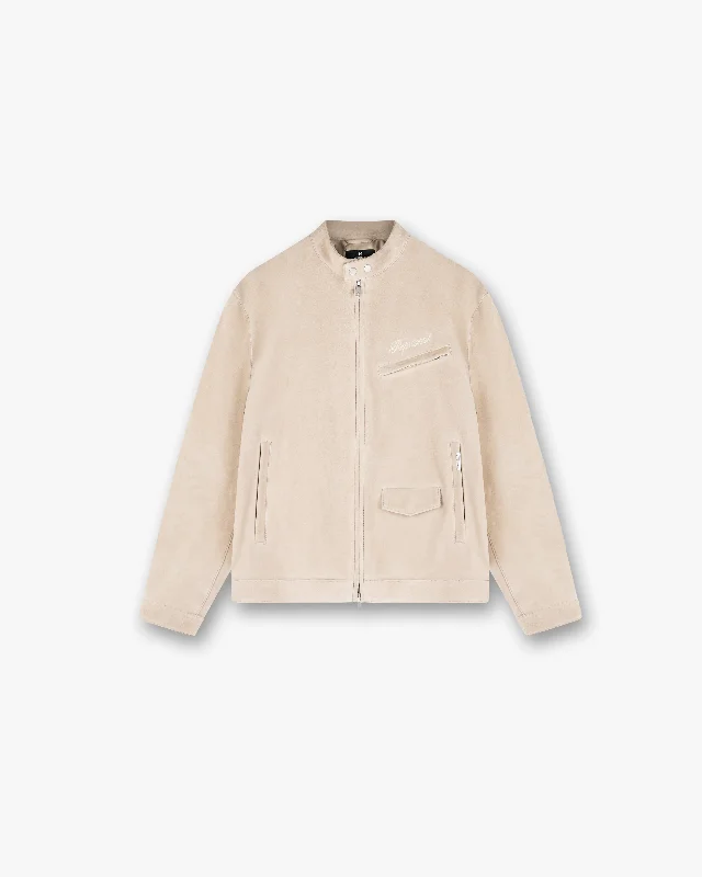 Men's Coats with Adjustable HemsOverdrive Suede Jacket - Beige