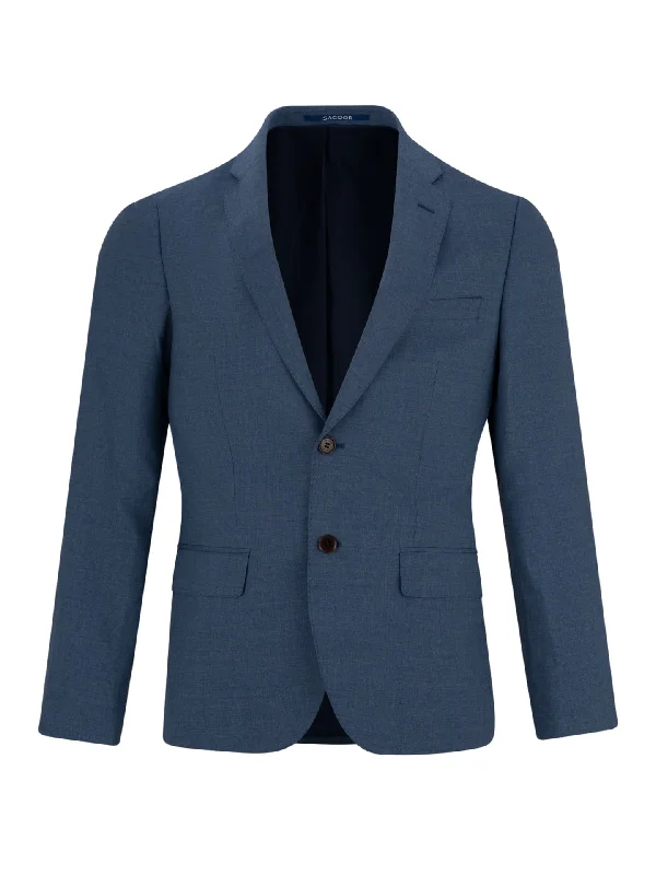 Suit Man Classic (Slim) Material: 100% Wool Breast: Single Breast Buttons: 2 Buttons Drop: Drop 6 Lapel: Notch Lapel Lining: Full Lining Pattern: Birdseye Pockets: Straight Flap Pocket Slits: Two Splits