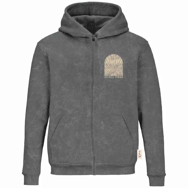 Men's Hoodies with Pass-Through PocketsZipper Hoodie In No Bad Vibes