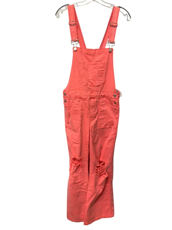 Men's Pants with Back PocketsOveralls By Risen In Pink, Size: L