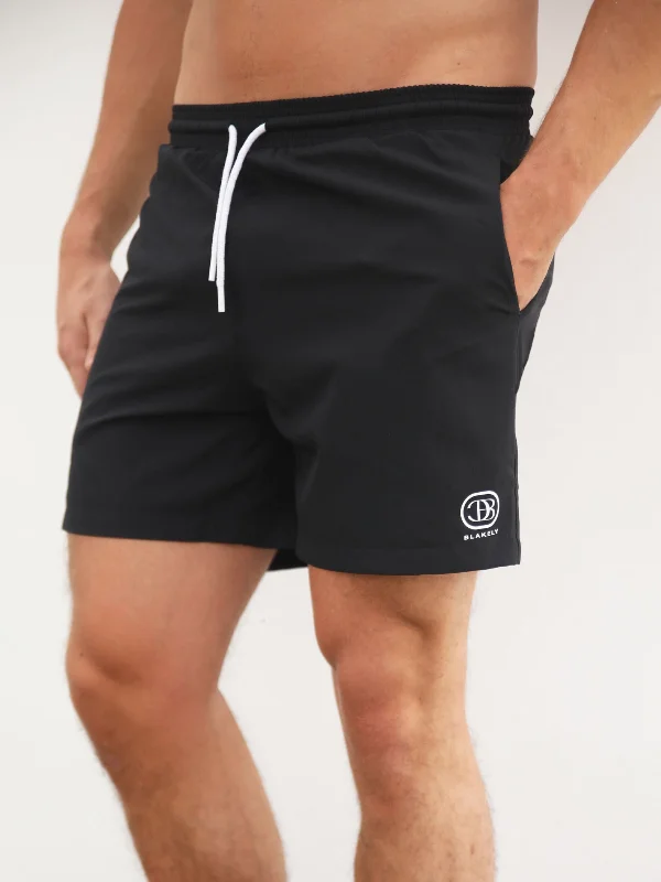 Men's Pants with Side PocketsInitial Swim Shorts - Black