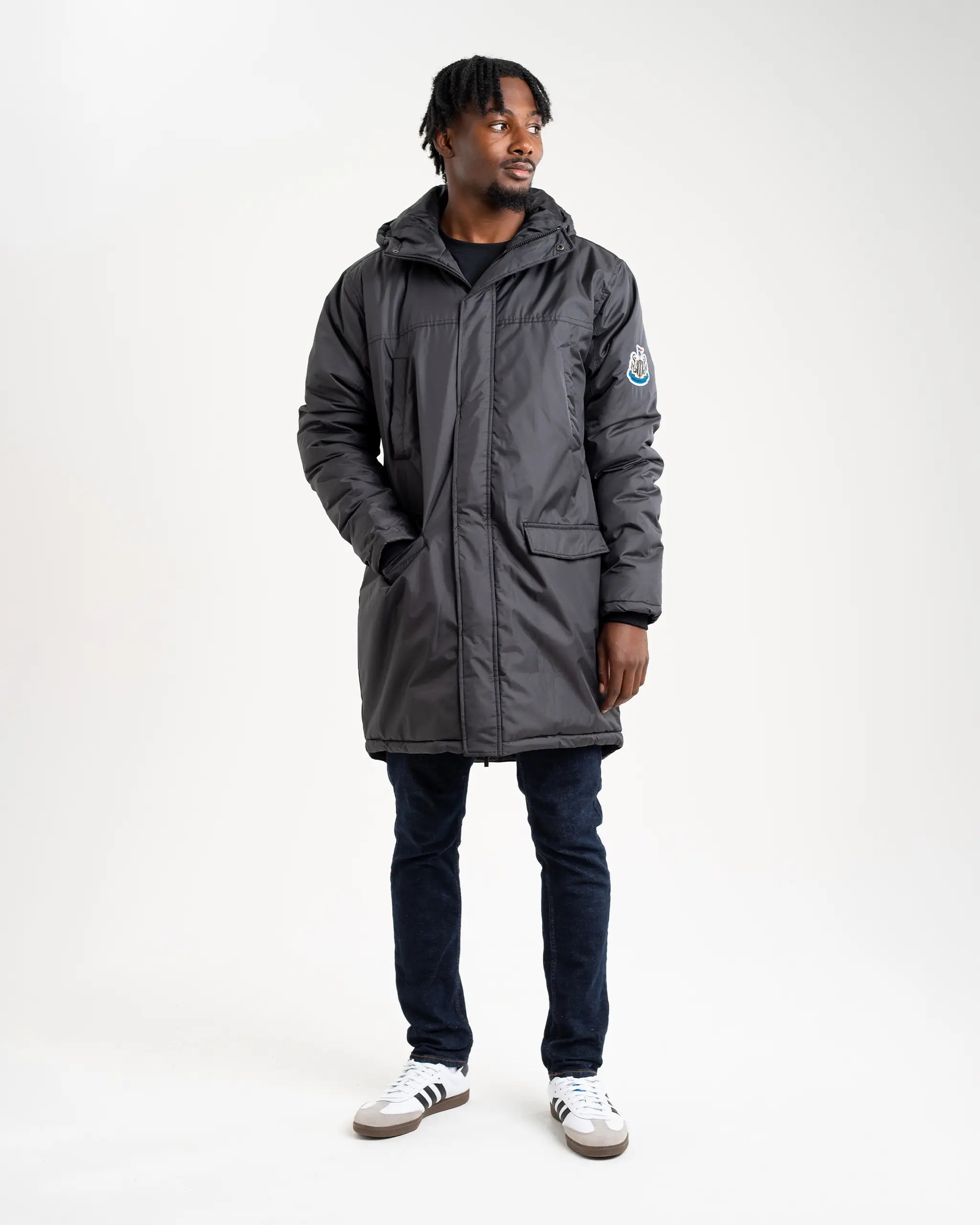 Men's Coats with HoodsNewcastle United Men's Black Terrace Long Jacket