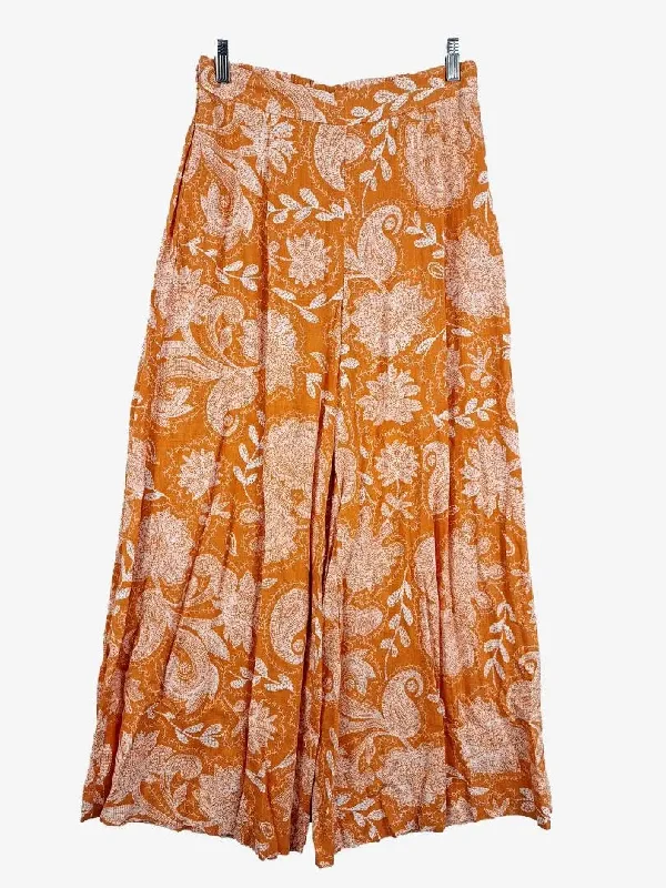 Dark Indigo Men's JeansLinen Lux Butterscotch Paisley Palazzo Pants Size 10