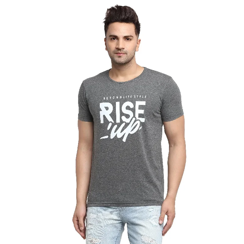 Comfortable Men's Polo ShirtsMack Jonney Regular Fit Round Neck Grey T-shirt For Men's Comfortable Men's Polo ShirtsMack Jonney Regular Fit Round Neck Grey T-shirt For Men's