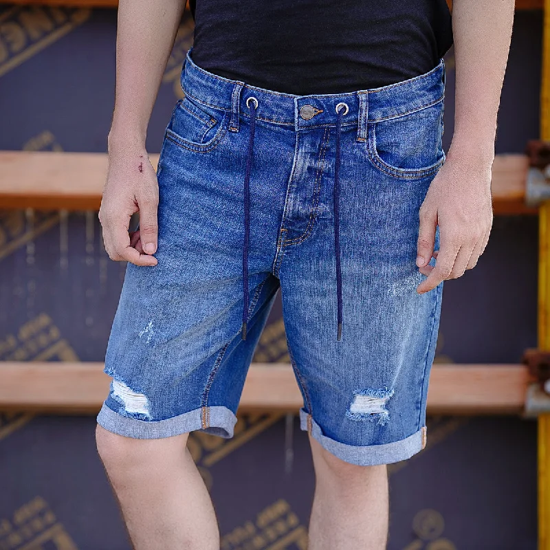 Affordable Designer Men's JeansDenim Shorts (Blue)