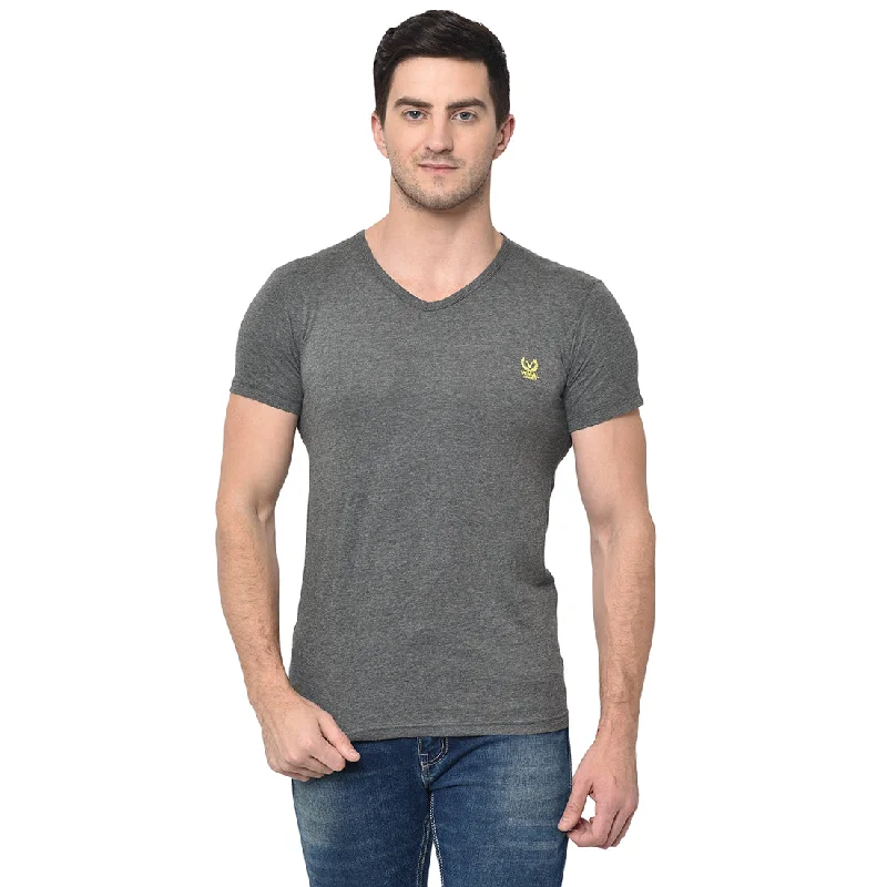 Men's Shirts with Tab CollarsMack Jonney Round Neck Grey T-shirt For Men's
