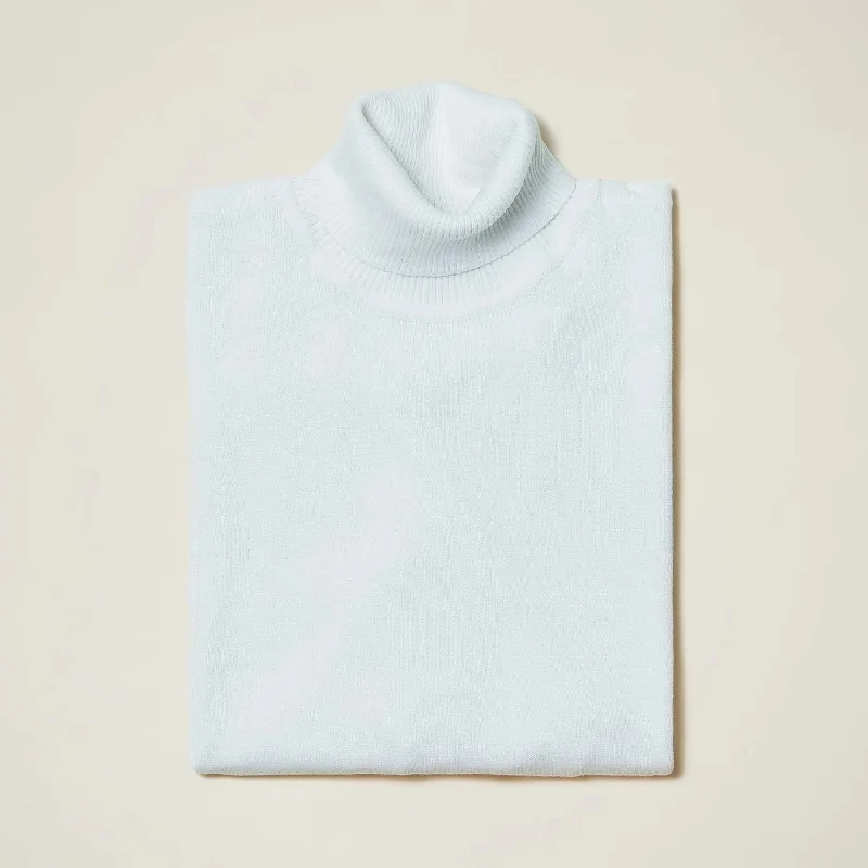 Men's Sweaters for Outdoor ActivitiesMen's Turtleneck Sweater color White