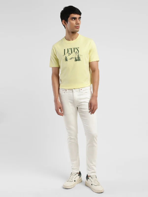 Jeans for Men with Skinny LegsMen's White Skinny Tapered Jeans