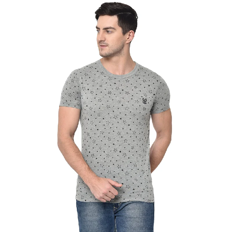 Men's Shirts with French CuffsMack Jonney Round Neck Grey T-shirt For Men's
