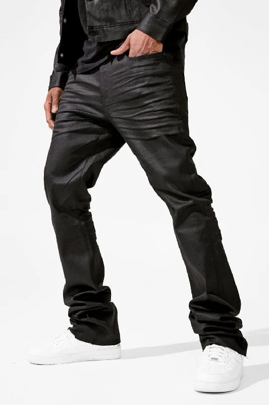 Men's Jeans with Embroidered LogosMartin Stacked - Smooth Criminal Denim (Jet Black) Men's Jeans with Embroidered LogosMartin Stacked - Smooth Criminal Denim (Jet Black)