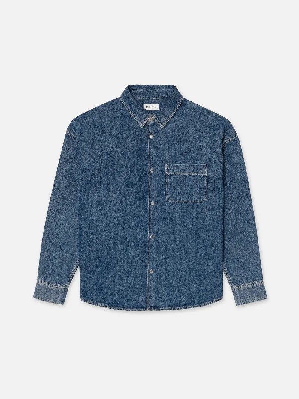 Premium Quality Men's Jeans for Every OccasionRelaxed Denim Shirt -- Dark Ocean