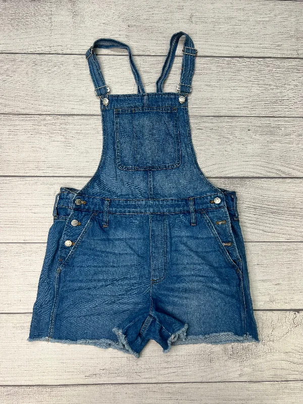 Warm Men's Fleece-Lined PantsShort Overalls By Madewell In Denim, Size: L