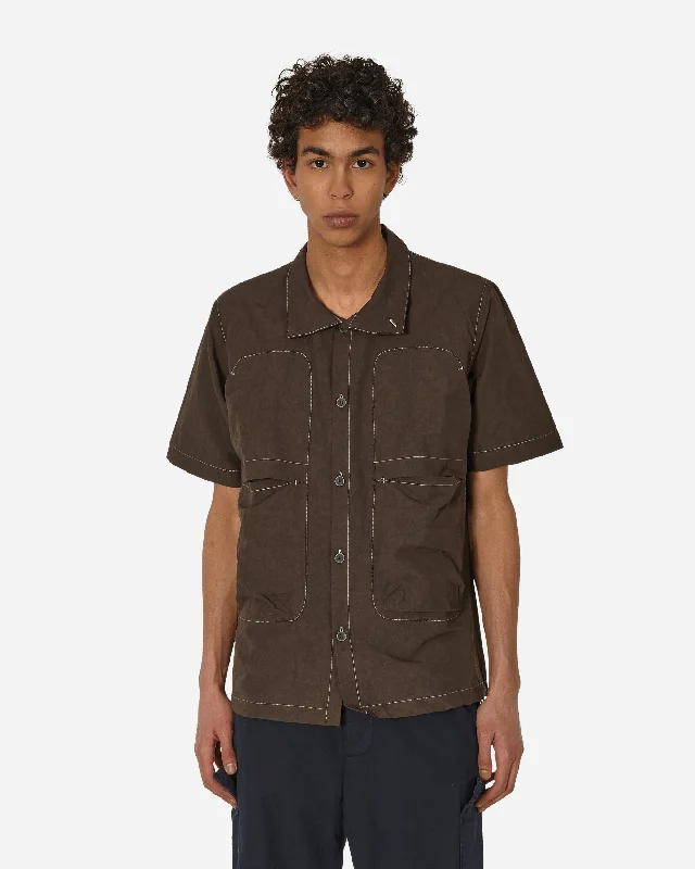 Men's Hawaiian Shirts for a Tropical VibeGlems Shortsleeve Shirt Chocolate Brown