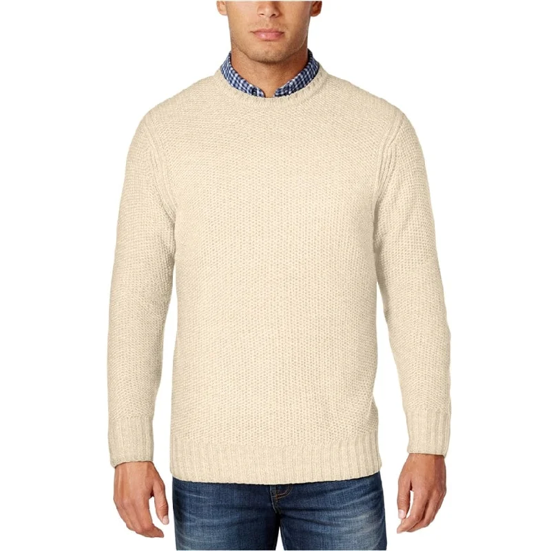Men's Sweaters with Ribbed WaistbandsWeatherproof Mens Honeycomb Pullover Sweater