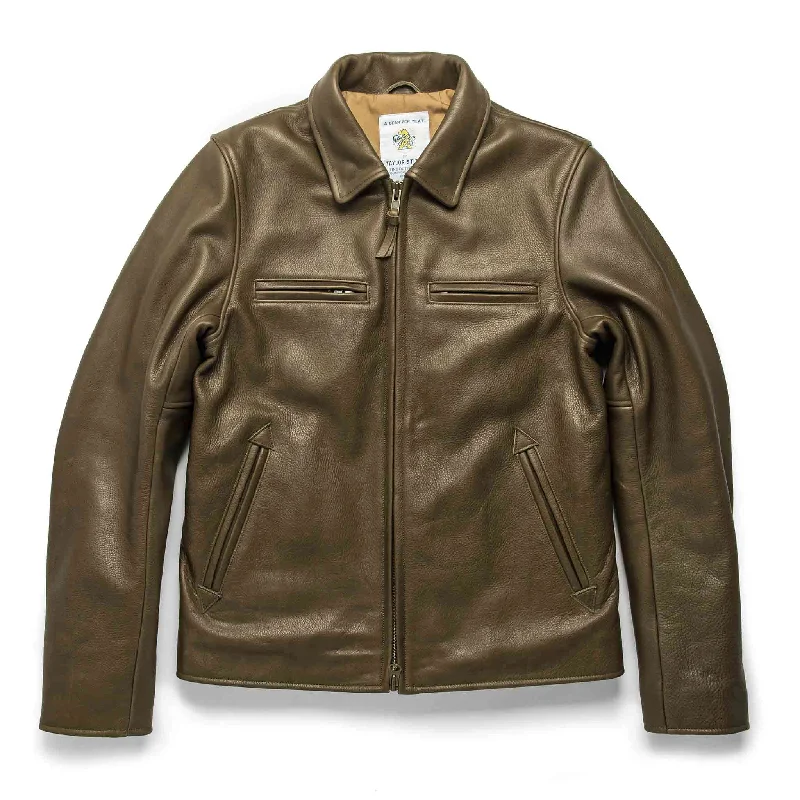 Luxurious Men's Cashmere CoatsThe Moto Jacket in Loden Steerhide