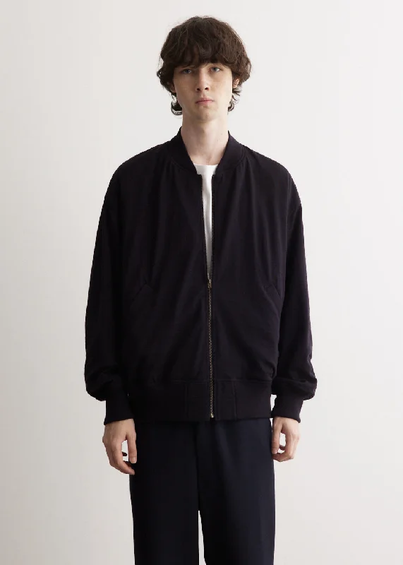 Men's Coats for SkiingWool Knit Zip Up Blouson