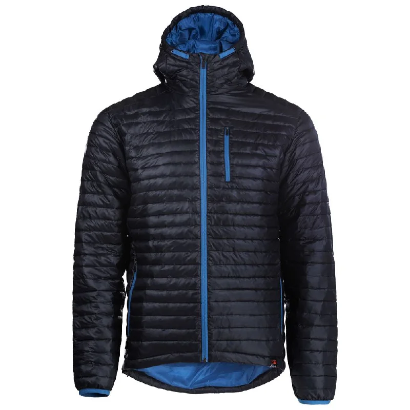 Men's Coats with Hidden PocketsMens Merino Wool Insulated Jacket (Black/Blue)