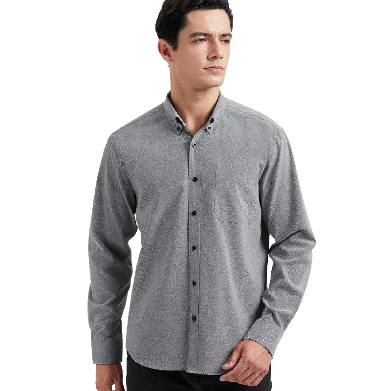 Men's Custom-Fit Shirts for a Personalized LookMen's Dress Shirt with Pocket - GREY