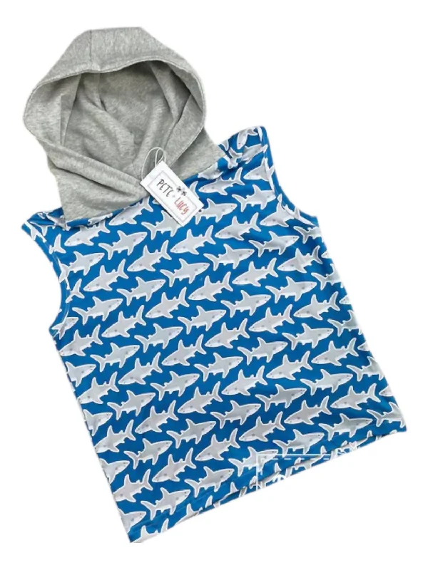 Men's Hoodies for Ice FishingBoy's Not So Baby Shark Hoodie In Blue