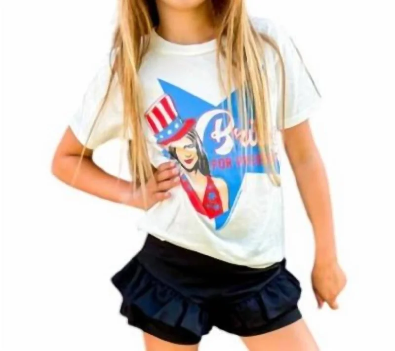 Men's Shirts with Plaid PatternsBritney For President Tee In White